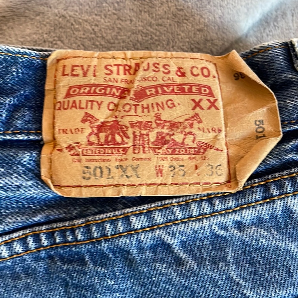 501-XX Limited Model リーバイス LEVI'S denim 501 XX Levi's Shrink To Fit Deadstock Raw Jeans 35x40 NWT | eBay